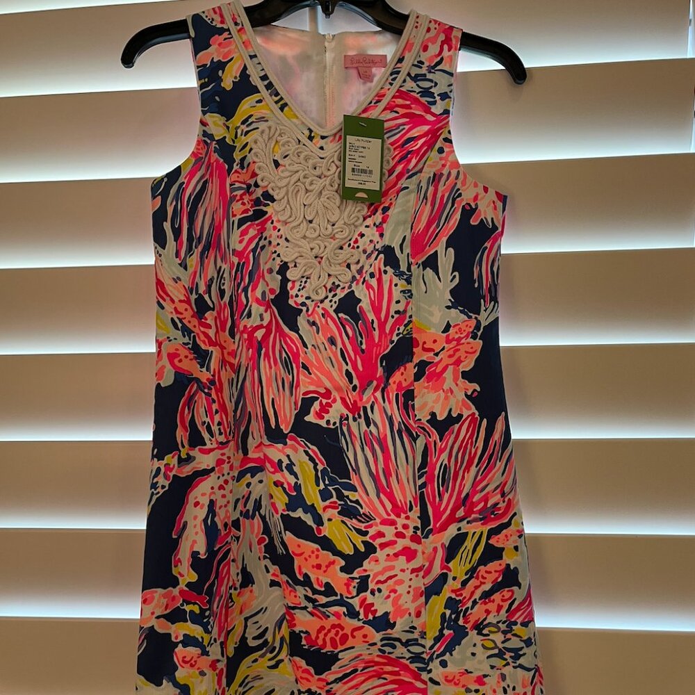 Lily Pulitzer Mini Gabby Shift Dress: Color Indigo Sunken Treasure